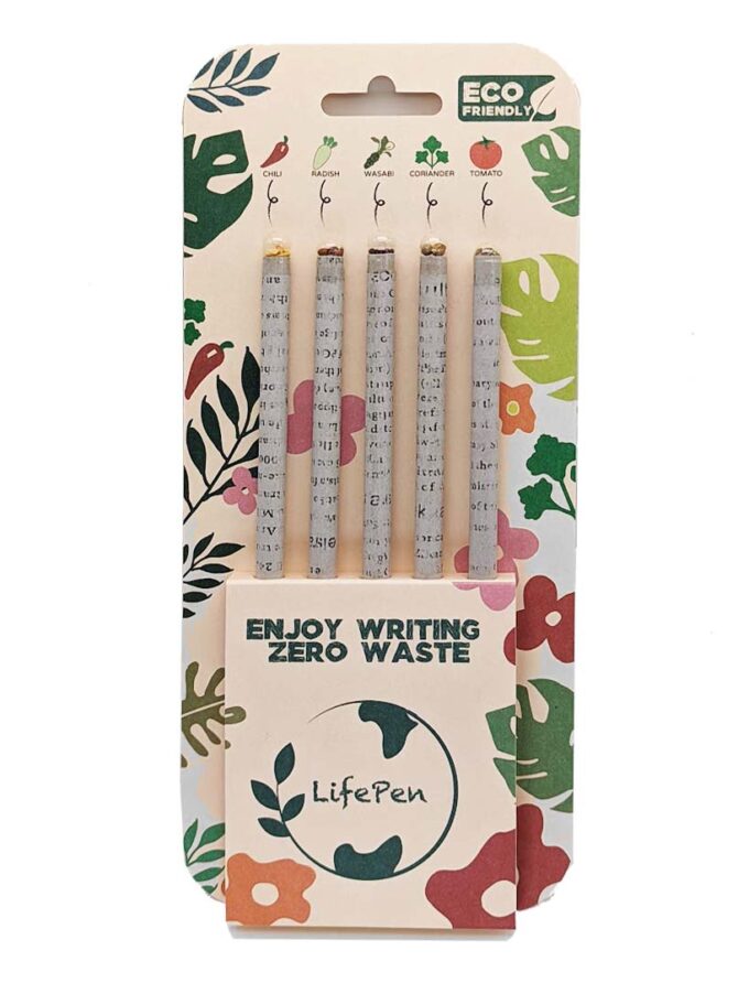 湧太製筆 回收報紙製造的 Life Pen 種子鉛筆